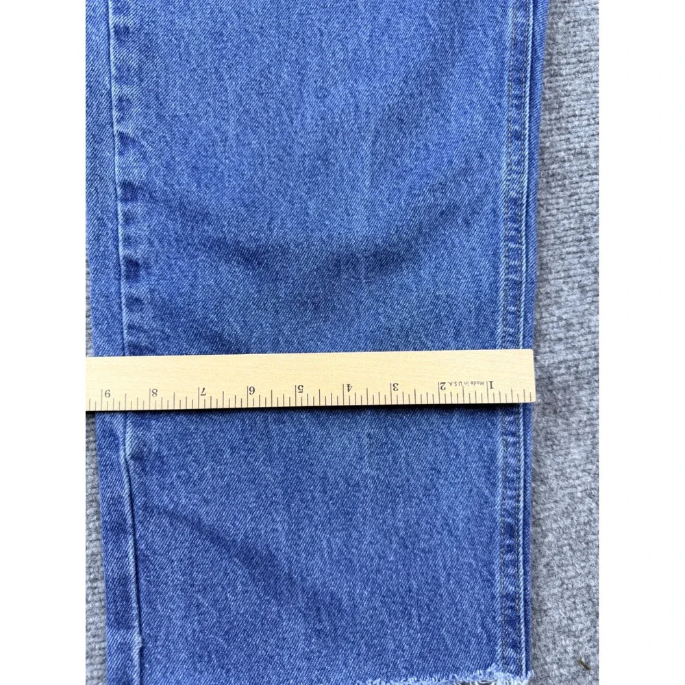 Carhartt B17 DST Relaxed Fit Jeans Mens 40x34 Blue Denim Custom Cut Raw Hem 28in